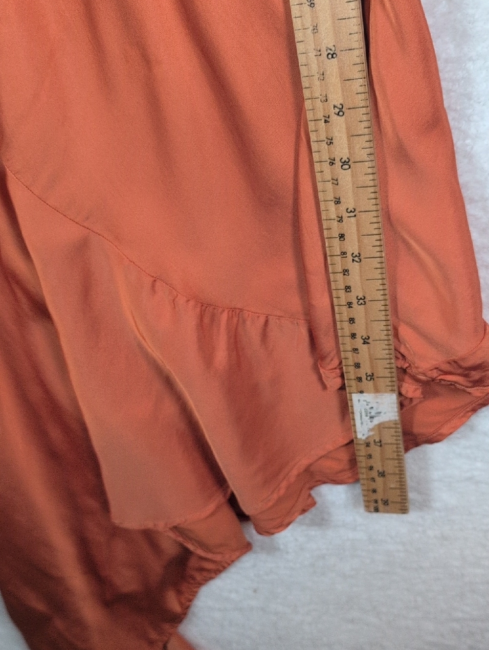 390- Young Fabulous And Broke Asymmetric Dress in‎ Burnt Orange Elastic Waist B. - Picture 6 of 6